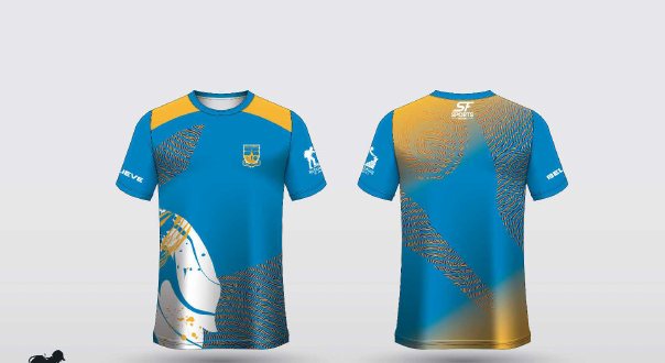 TC3 – Blue wave – St Andrew's shirt, front and back