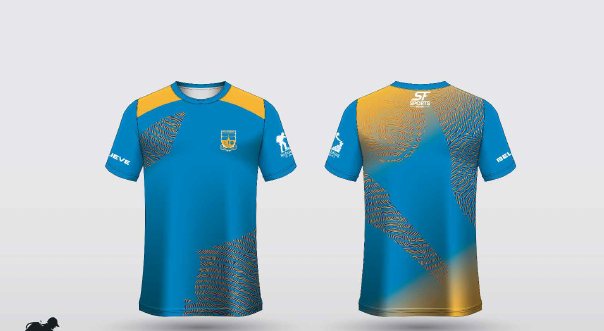 TC5 – Royal blue – St Andrew's shirt, front and back